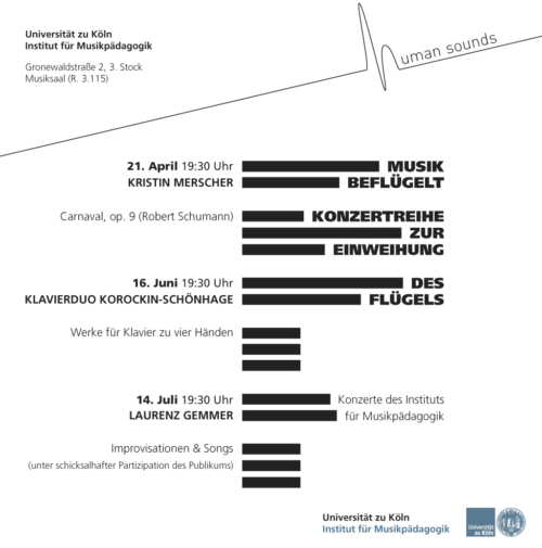 Flyer für die Veranstaltungsreihe Human Sounds